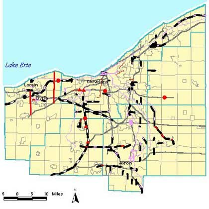 Transportation infrastructure projects planned through 2020 in Northeast Ohio