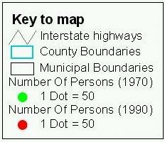 Legend for Outmigration map